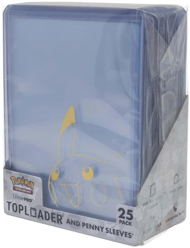 Pikachu Toploader & Penny Sleeves Combo Pack – 25 Stuks